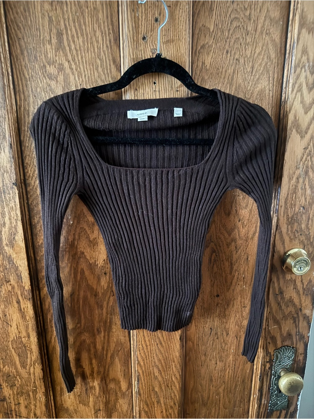 Vince 100% Wool Ribbed Long Sleeve
